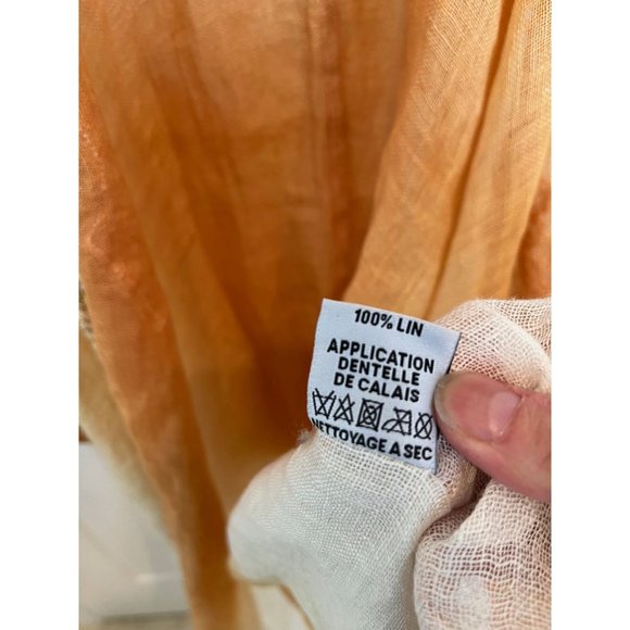 Orange and Cream Scarf Wrap - Picture 16 of 16